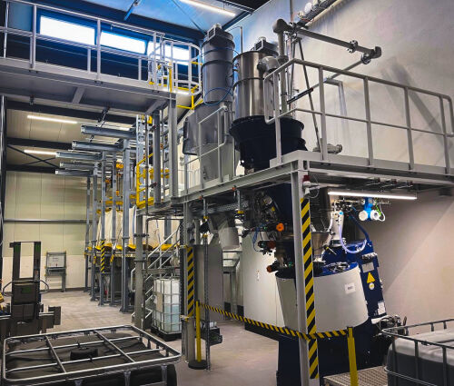 Pulvermischanlage